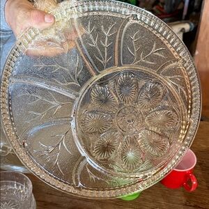 Elegant Clear Glass Serving Platter